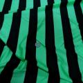 Lycra satin vert bleute et noir 1