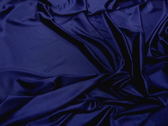 Lycra satine bleu saphir