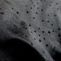 Lycra satine noir flamenco a pois velours 3 