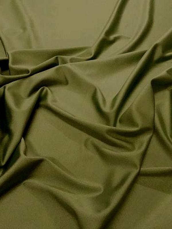 Lycra satine vert olive