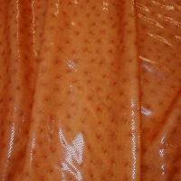 Lycra teinte abricot motif autruche brillant 2