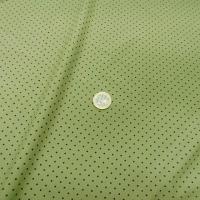 Lycra vert tilleul pois noirs fins 1 