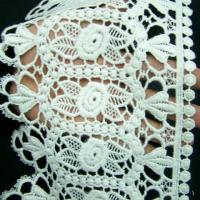 Macrame blanc bouton de rose et larme 3 