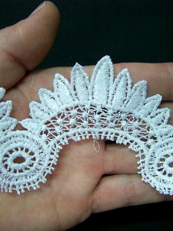 Macrame blanc diademe 