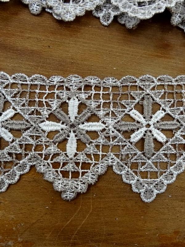 Macrame ceruse ficelle motif zigzag fleur etoilee 1