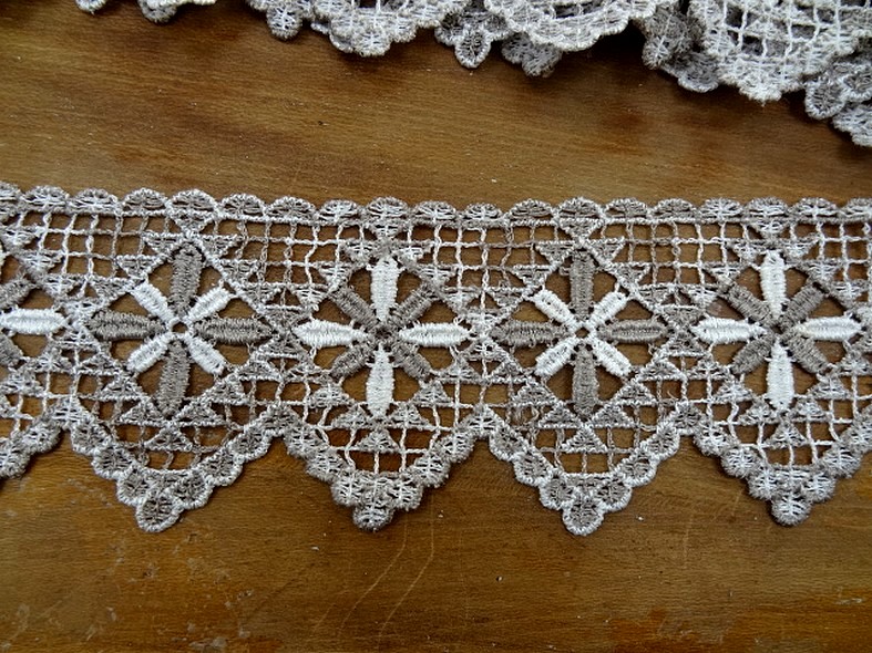 Macrame ceruse ficelle motif zigzag fleur etoilee 1