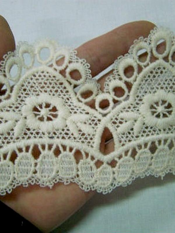 Macrame ecru fleur de diademe 1 