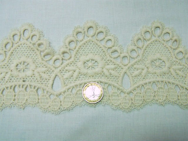 Macrame ecru fleur de diademe 2