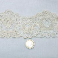 Macrame ivoire fleur soleil et trio de boucles 1 