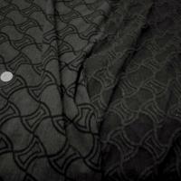 bi stretch taupe et cachou motif carreaux chantournes 1