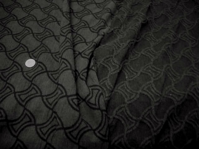 bi stretch taupe et cachou motif carreaux chantournes 1