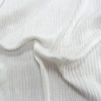 Maille coton blanc casse cotelee 1