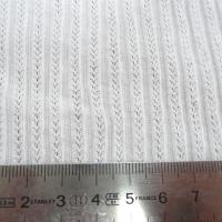 Maille coton blanc casse cotelee 2