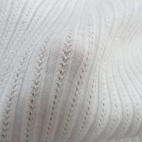 Maille coton blanc casse cotelee 3