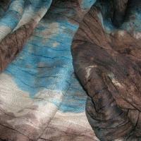 Maille coton marbree marron bleu a sequins 4 