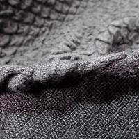 Maille de laine bouillonee gris moyen 1