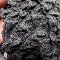 Maille de laine bouillonee gris moyen 3 