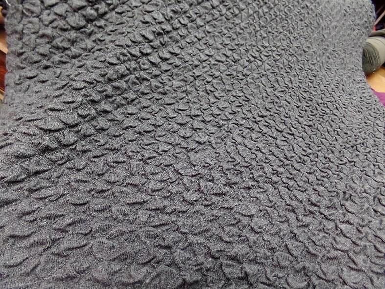 Maille de laine bouillonee gris moyen 6