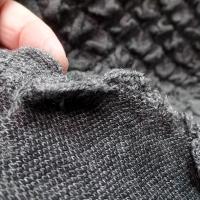 Maille de laine bouillonee gris moyen 7