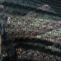 Maille fantaisie ajouree gris moyen et noir 5