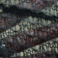 Maille fantaisie ajouree gris moyen et noir 8