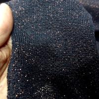 Maille lainage bleu encre avec fil lurex cuivre 3 