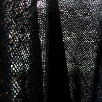 Maille lainage bleu encre avec fil lurex cuivre 6 