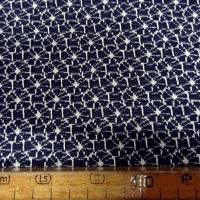Maille lainage bleu marine motif japonais 1 