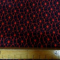 Maille lainage bleu marine motif japonais rouge 1