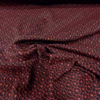 Maille lainage bleu marine motif japonais rouge 3