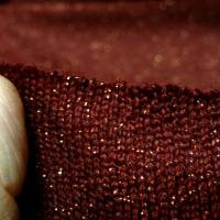 Maille lainage bordeaux avec fil lurex cuivre 5 