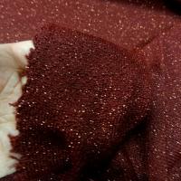 Maille lainage bordeaux avec fil lurex cuivre 6 
