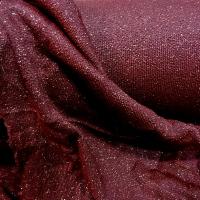 Maille lainage bordeaux avec fil lurex cuivre 7
