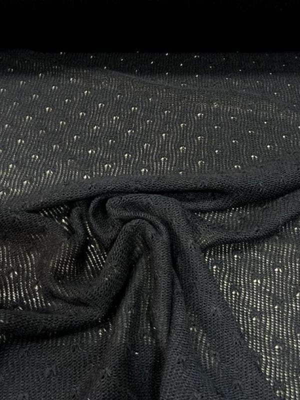 Maille lainage noir a picots 2 