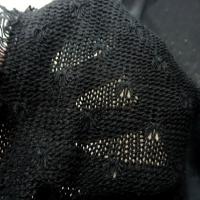 Maille lainage noir a picots 3 