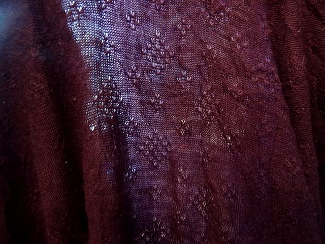 Maille laine melange motif picot prune 2