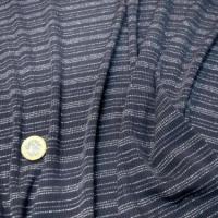 Maille lycra bleu guede rayures tricot lurex argent 1