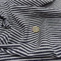 Maille lycra lurex metal rayures marinière blanc et noir9