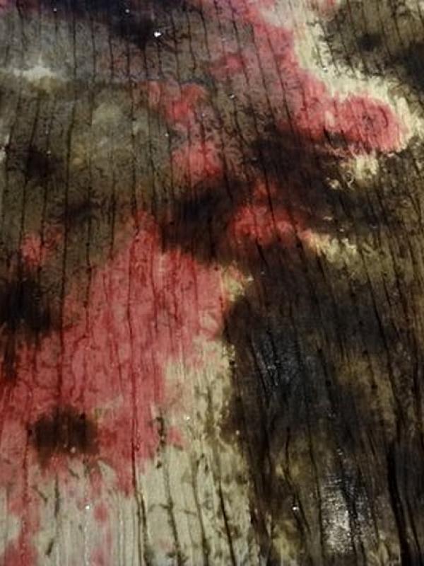 Maille resille coton marbre rose a sequins 1 
