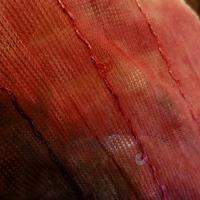 Maille resille coton marbre rose a sequins 3 