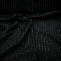 Maille stretch cloquee noire rayee fuchsia 3