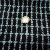 Maille tricot quadrillee bleu givre 3 