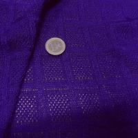 Maille tricotee motif carreaux indigo 1