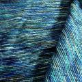 Maille velours chenille camaieu de bleus 1 