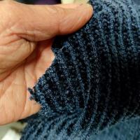 Maille velours chenille cotelee bleu cobalt 3 