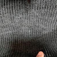 Maille velours chenille cotelee noire 2