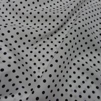 Microfibre blanche a pois noir 1 