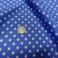 Microfibre bleu de france a pois blancs 1 