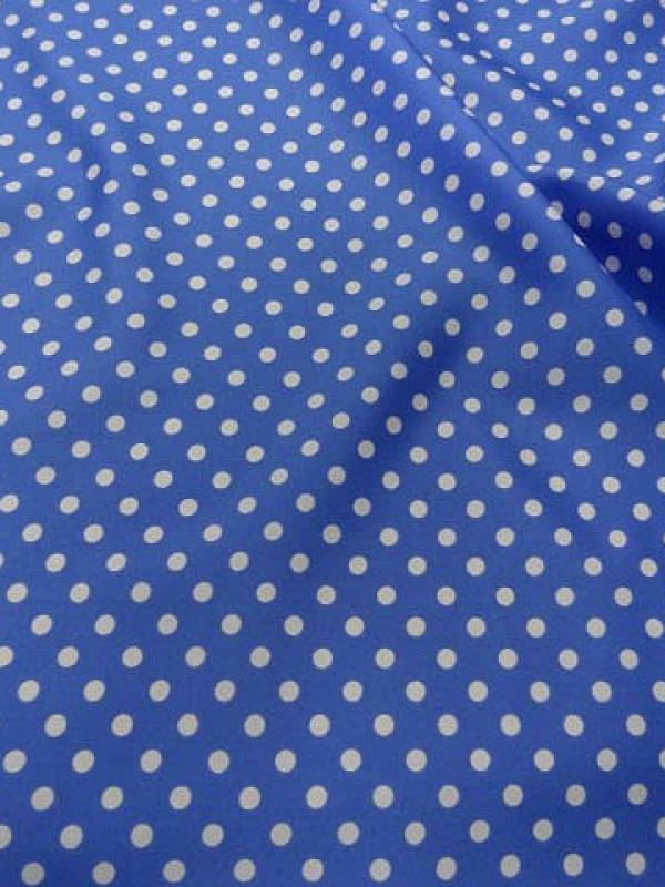 Microfibre bleu de france a pois blancs 3 