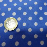 Microfibre bleu de france a pois blancs 4 